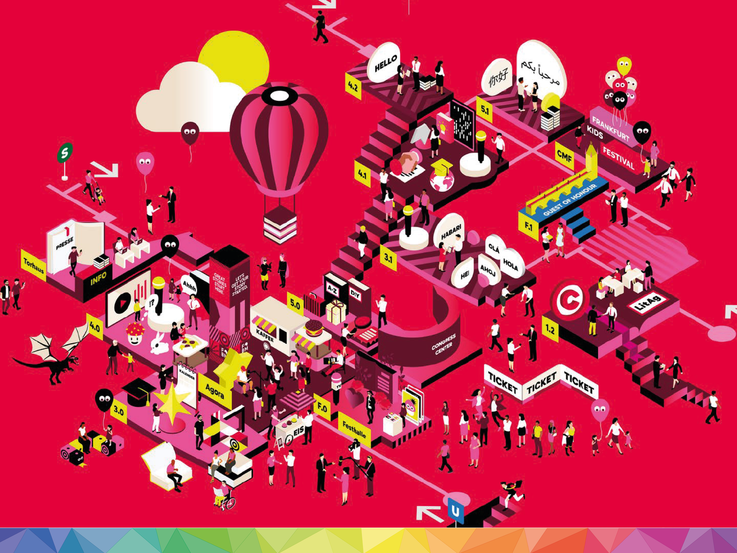 Comic-artiger Hallenplan der Frankfurter Buchmesse | © Frankfurter Buchmesse