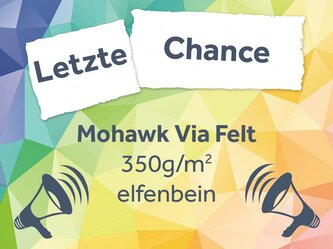 Letzte Chance Mohawk Via Felt 350/m zum Quadrat elfenbein neben Megaphon