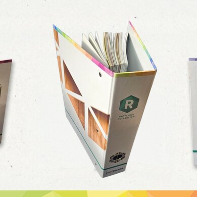Recyclingmappe von verschiedenen Perspektiven